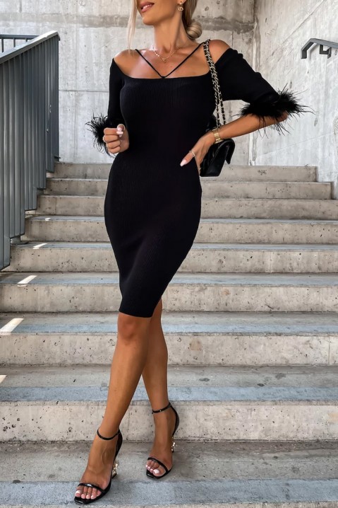 Šaty BILFOMA BLACK, Barva: černá, IVET.EU - Stylové oblečení