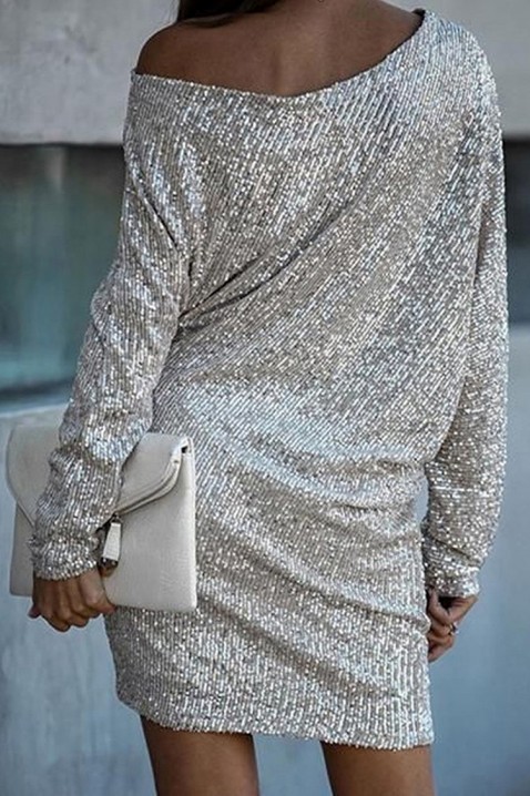 Šaty EMIRANA, Barva: štříbrná, IVET.EU - Stylové oblečení