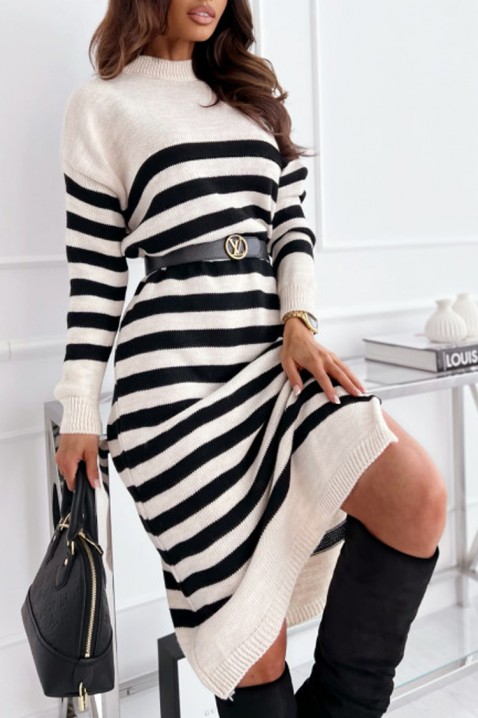 Šaty BLAZIDA WHITE, Farba: bielo-čierna, IVET.EU - Štýlové oblečenie