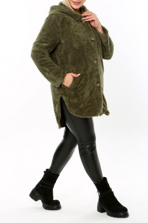 Dámský kabát SLEINITA KHAKI, Barva: khaki, IVET.EU - Stylové oblečení