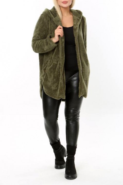 Dámský kabát SLEINITA KHAKI, Barva: khaki, IVET.EU - Stylové oblečení