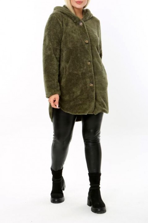Dámský kabát SLEINITA KHAKI, Barva: khaki, IVET.EU - Stylové oblečení
