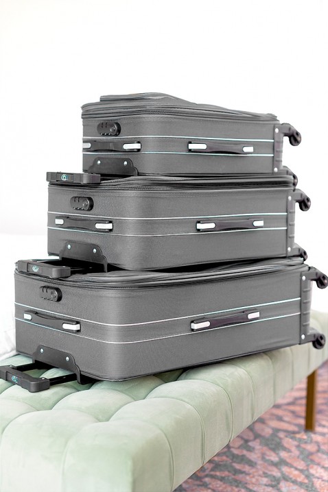 Sada tří kufrů SOLARON GREY, Barva: šedá, IVET.EU - Stylové oblečení