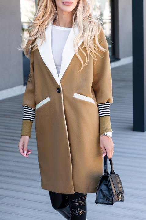 Moteriškas paltas GRATEMALA BEIGE, Spalvos: įvairiaspalvė, IVET.EU - Madinga apranga