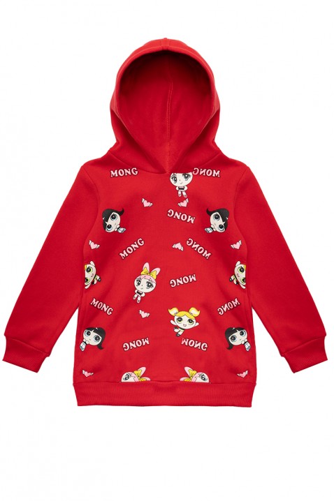Dívčí mikina PUFFY RED, Barva: červená, IVET.EU - Stylové oblečení