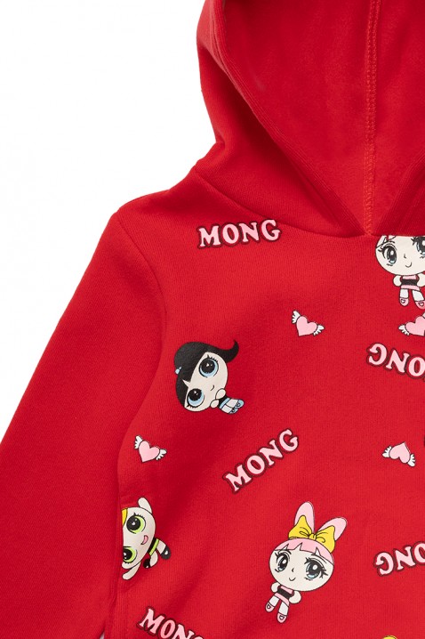 Dívčí mikina PUFFY RED, Barva: červená, IVET.EU - Stylové oblečení