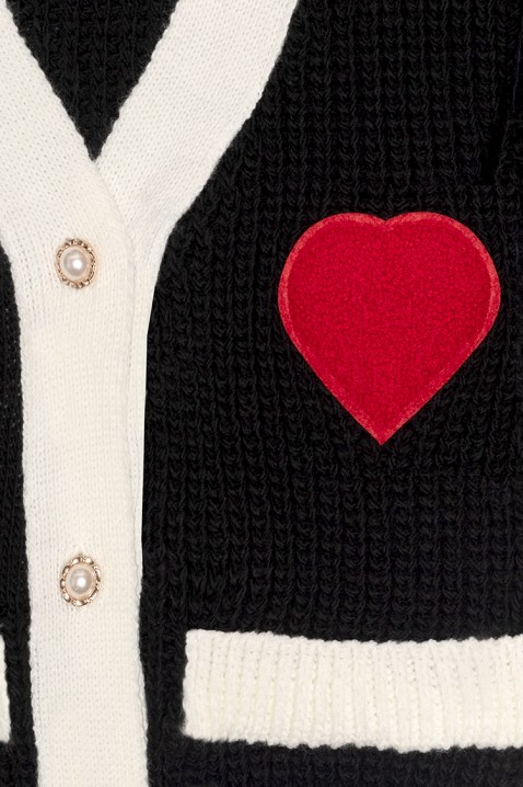 Dívčí vesta SYBILA BLACK, Barva: černá, IVET.EU - Stylové oblečení