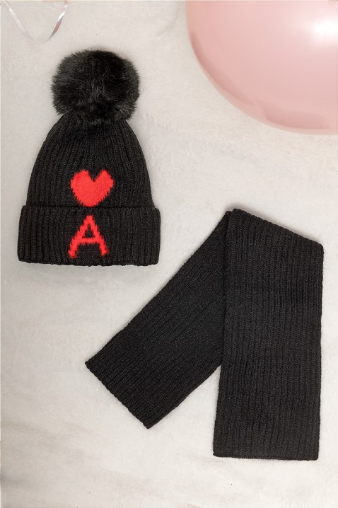 Souprava pro dívky HEARTENA BLACK, Barva: černá, IVET.EU - Stylové oblečení