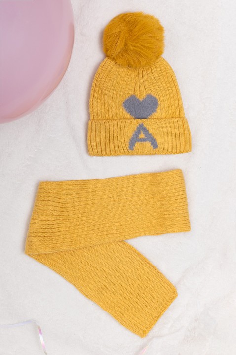 Souprava pro dívky HEARTENA YELLOW, Barva: žlutá, IVET.EU - Stylové oblečení