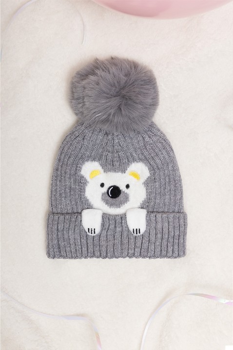 Dětská čepice BEARY GREY, Barva: šedá, IVET.EU - Stylové oblečení