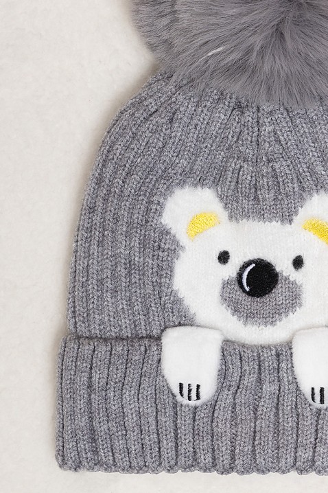 Dětská čepice BEARY GREY, Barva: šedá, IVET.EU - Stylové oblečení