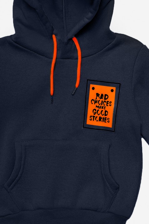 Chlapecká mikina WESTRON NAVY, Barva: tmavomodrá, IVET.EU - Stylové oblečení