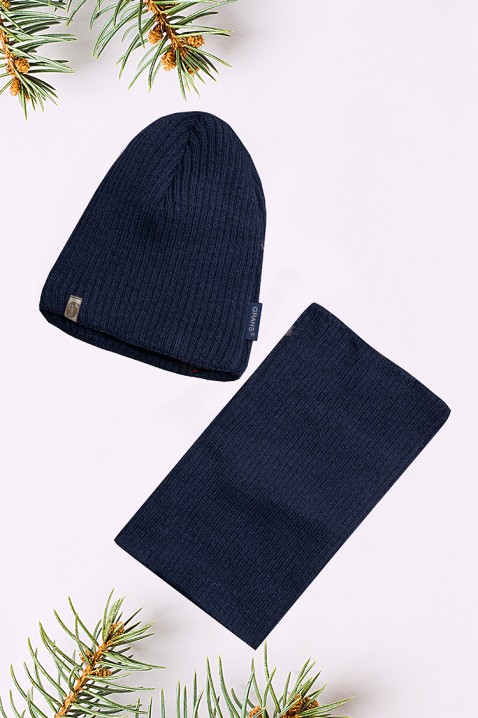 Souprava čepice a šály NIKEY DARK BLUE, Barva: tmavomodrá, IVET.EU - Stylové oblečení