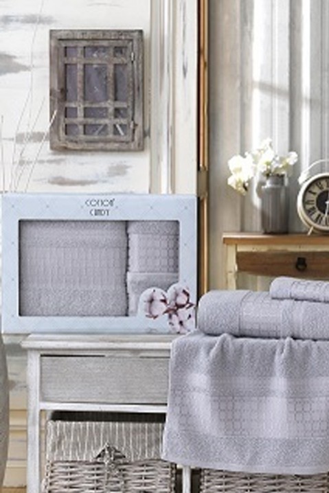 Sada 3 ručníků OSEANA GREY, Barva: šedá, IVET.EU - Stylové oblečení