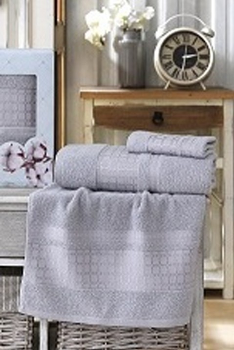Sada 3 ručníků OSEANA GREY, Barva: šedá, IVET.EU - Stylové oblečení