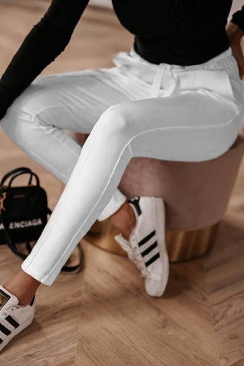Dámské sportovní kalhoty STRAVIVA WHITE, Barva: bílá, IVET.EU - Stylové oblečení