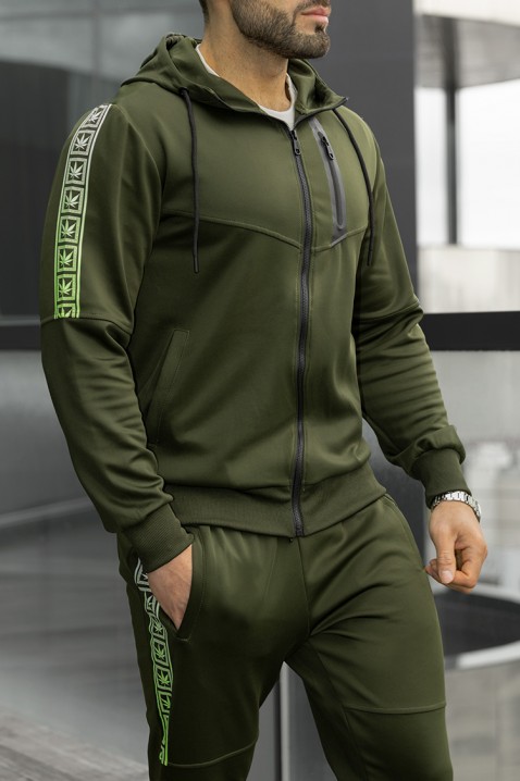 Pánská sportovní souprava KRISTAN KHAKI, Barva: khaki, IVET.EU - Stylové oblečení