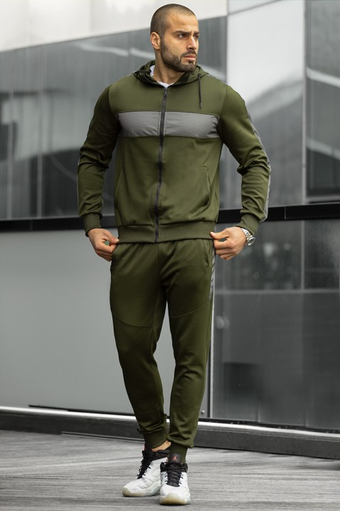 Pánská sportovní souprava ABIGALO KHAKI, Barva: khaki, IVET.EU - Stylové oblečení