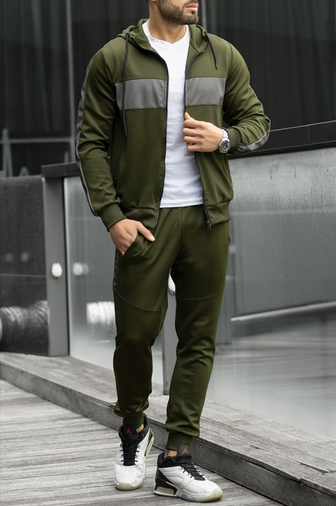 Pánská sportovní souprava ABIGALO KHAKI, Barva: khaki, IVET.EU - Stylové oblečení