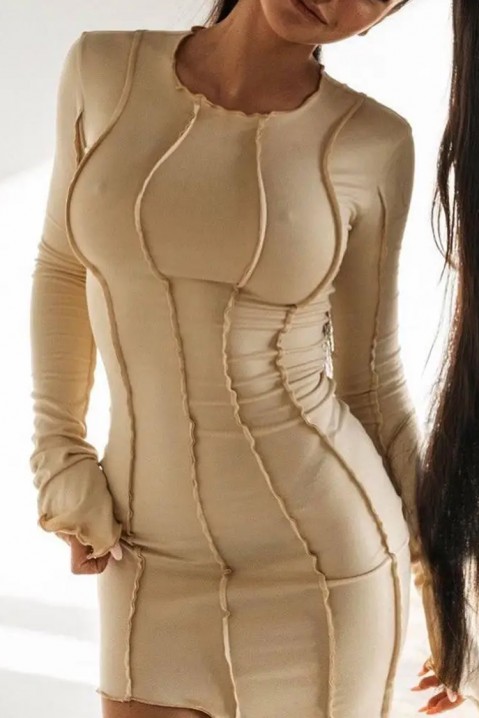Φόρεμα GREMOLDA BEIGE, Χρώμα: μπεζ, IVET.EU - Εκπτώσεις έως -80%