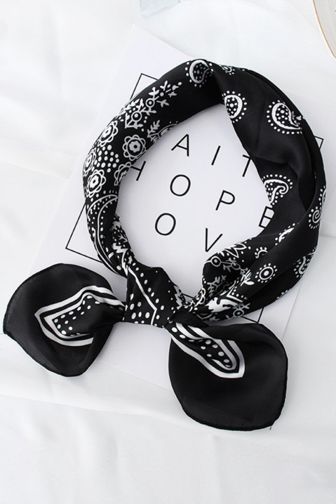 Šátek AFRENIA 70x70 cm, Barva: černo-bílá, IVET.EU - Stylové oblečení