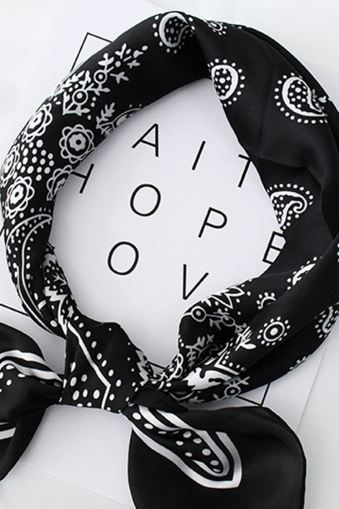 Šátek AFRENIA 70x70 cm, Barva: černo-bílá, IVET.EU - Stylové oblečení