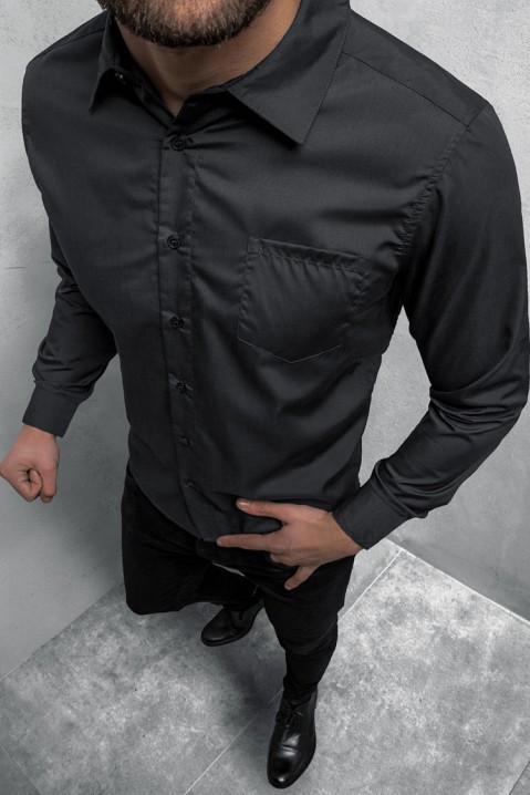 Pánská košile MALTIVO BLACK, Barva: černá, IVET.EU - Stylové oblečení