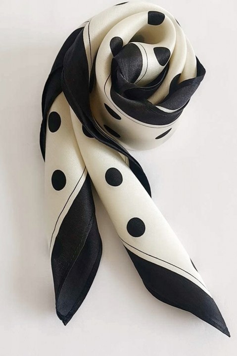 Šatka NIKOLSA 70x70 cm, Farba: bielo-čierna, IVET.EU - Štýlové oblečenie