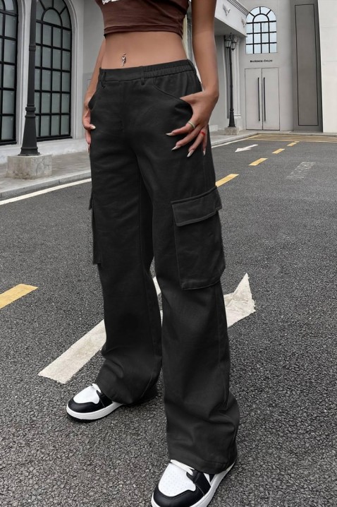 Dámské kalhoty NEVALDA BLACK, Barva: černá, IVET.EU - Stylové oblečení