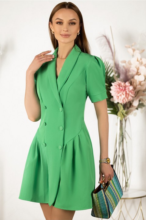 Blejzrové šaty RAFENDA GREEN, Barva: zelená, IVET.EU - Stylové oblečení