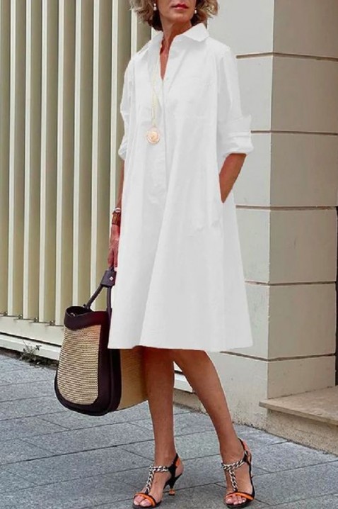 Šaty BOTERDA WHITE, Barva: bílá, IVET.EU - Stylové oblečení