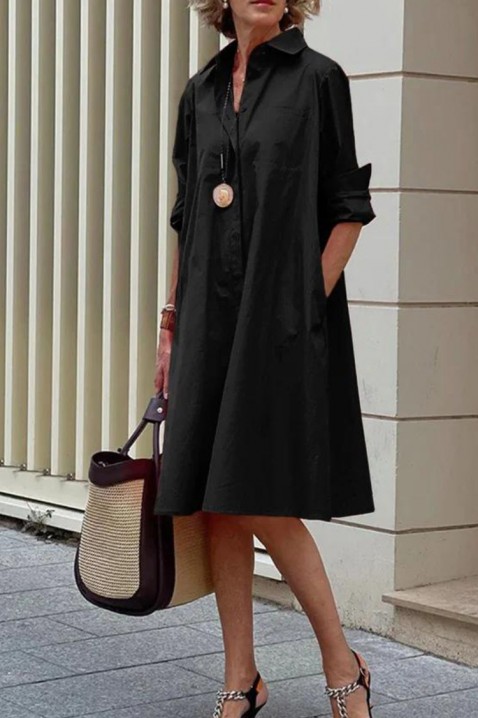 Šaty BOTERDA BLACK, Barva: černá, IVET.EU - Stylové oblečení