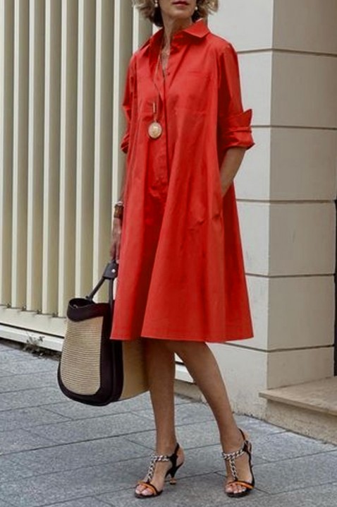 Φόρεμα BOTERDA RED, Χρώμα: κόκκινο, IVET.EU - Εκπτώσεις έως -80%