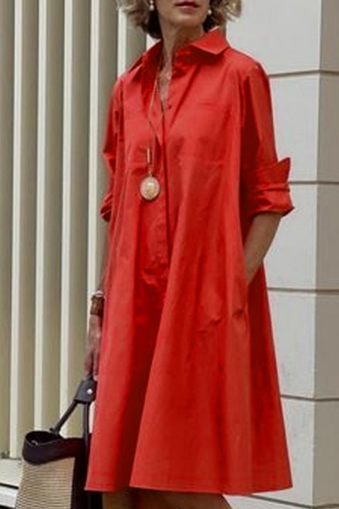 Šaty BOTERDA RED, Barva: červená, IVET.EU - Stylové oblečení