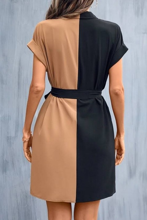 Φόρεμα NESALIA, Χρώμα: μπεζ και μαύρο, IVET.EU - Εκπτώσεις έως -80%