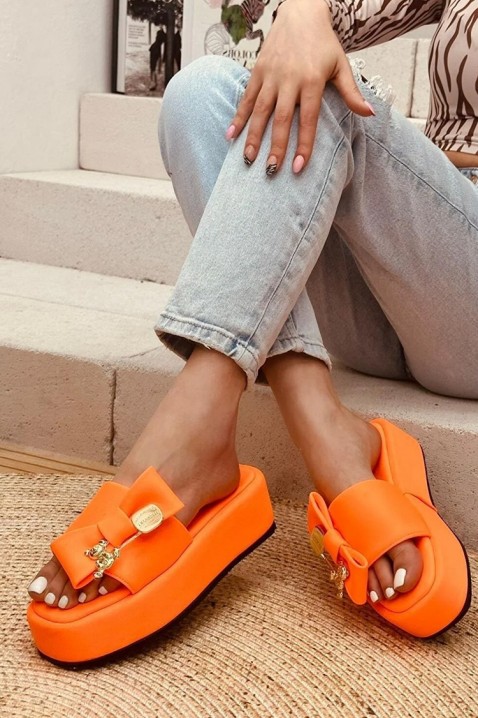 Dámské pantofle PATREA ORANGE, Barva: oranžová, IVET.EU - Stylové oblečení