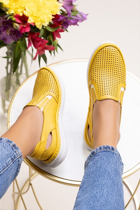 Dámské mokasíny MARGONA YELLOW, Barva: žlutá, IVET.EU - Stylové oblečení