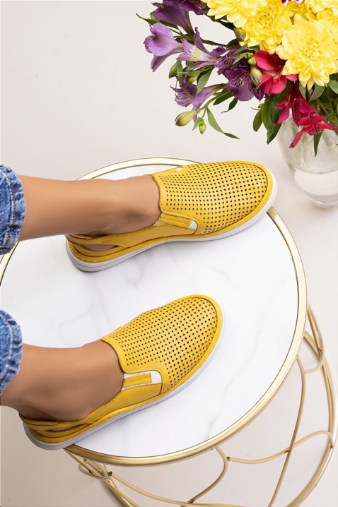 Dámské mokasíny MARGONA YELLOW, Barva: žlutá, IVET.EU - Stylové oblečení
