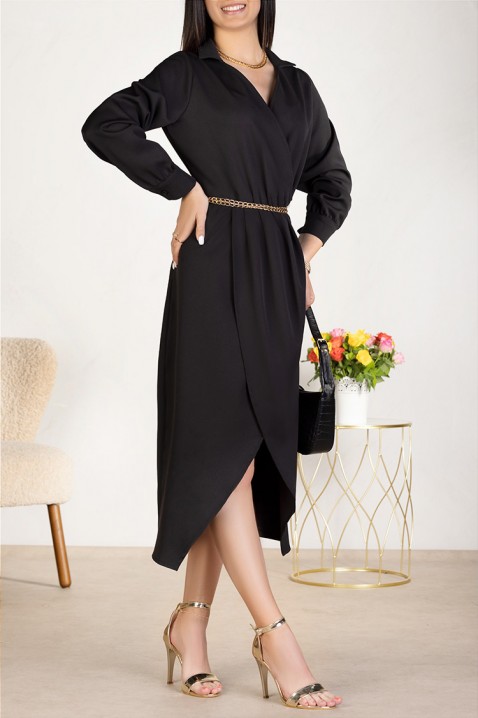 Φόρεμα FEDERLA BLACK, Χρώμα: μαύρο, IVET.EU - Εκπτώσεις έως -80%