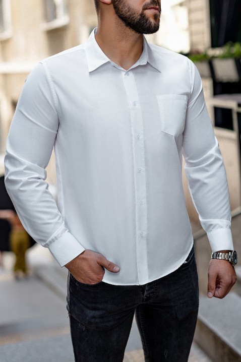 Pánská košile MALTIVO WHITE, Barva: bílá, IVET.EU - Stylové oblečení
