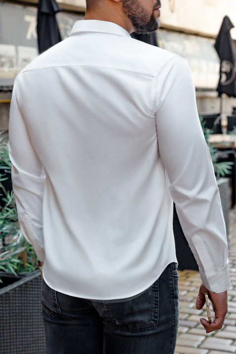 Pánská košile MALTIVO WHITE, Barva: bílá, IVET.EU - Stylové oblečení