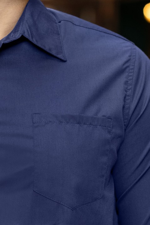 Pánská košile MALTIVO NAVY, Barva: tmavomodrá, IVET.EU - Stylové oblečení