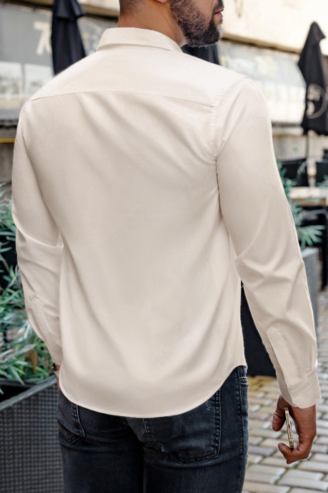 Pánská košile MALTIVO BEIGE, Barva: béžová, IVET.EU - Stylové oblečení