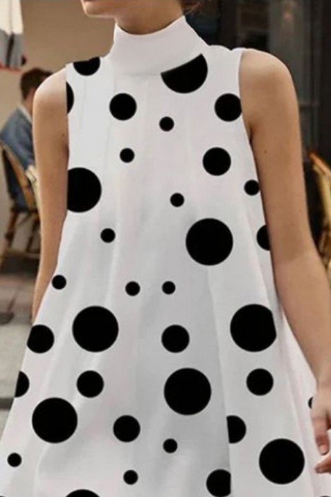 Φόρεμα PERSELFA, Χρώμα: άσπρο και μαύρο, IVET.EU - Εκπτώσεις έως -80%
