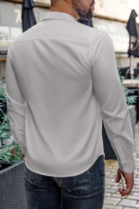 Pánská košile MALTIVO GREY, Barva: šedá, IVET.EU - Stylové oblečení