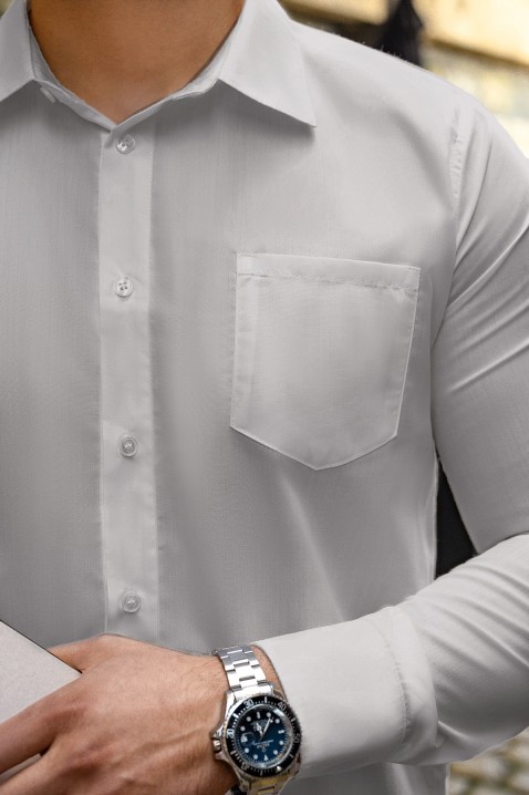 Pánská košile MALTIVO GREY, Barva: šedá, IVET.EU - Stylové oblečení