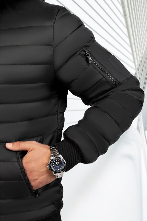 Pánska bunda LEWIS BLACK, Farba: čierna, IVET.EU - Štýlové oblečenie