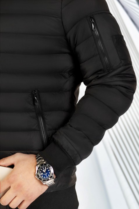 Pánska bunda NORIS BLACK, Farba: čierna, IVET.EU - Štýlové oblečenie