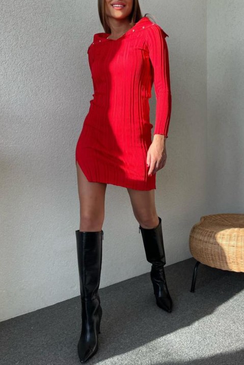 Φόρεμα MORZELSA RED, Χρώμα: κόκκινο, IVET.EU - Εκπτώσεις έως -80%