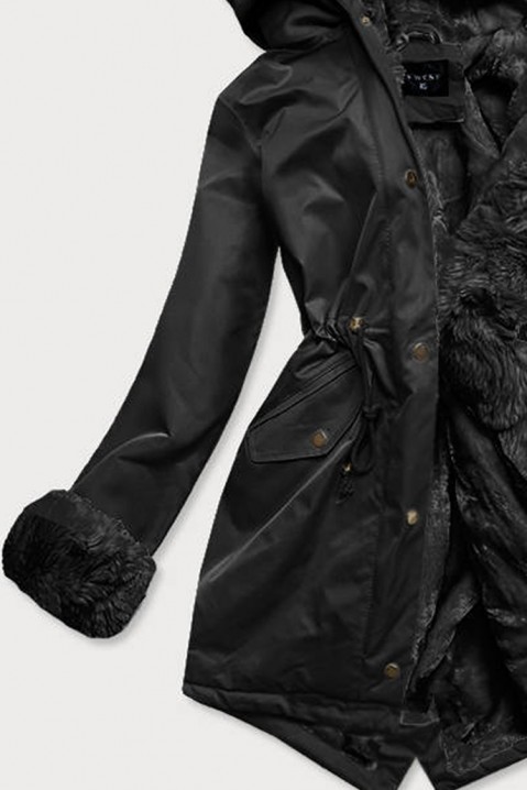 Dámska bunda KLARSALMA, Farba: čierna, IVET.EU - Štýlové oblečenie